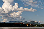 The Burmese shore of the Mekong river in the Golde Triangle area. Northern Thailand.